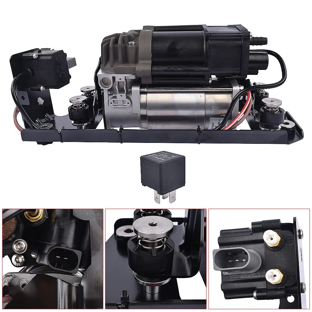 Bomba de compresor de suspensión neumática + Bloque de válvulas + relé - Compatible con 5er F07 GT 09-16, Touring F11 10-16, 7er F01 F02 F03 F04 08-15 37206784137 37206875176 37206789450 Huiruhy