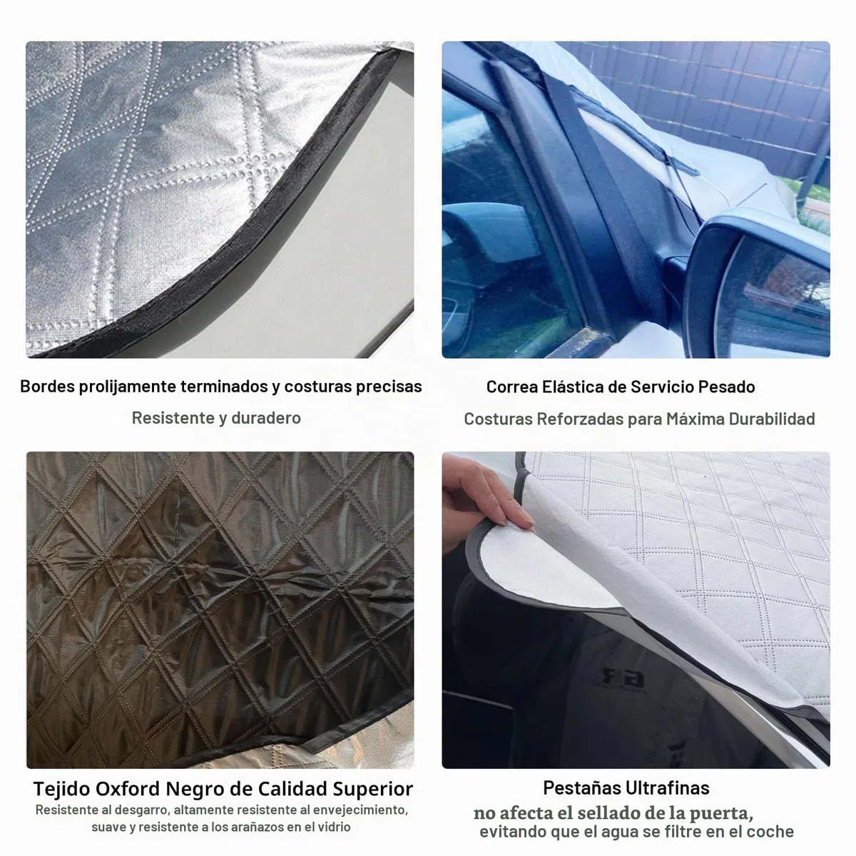 Protector para Parabrisas Coche, Parasol Coche Delantero con Magnético,Bloquea UV, Anti Calor Impermeable,Funda Plegable Parabrisa Delantero Universal para Coches y SUV 157x126cm