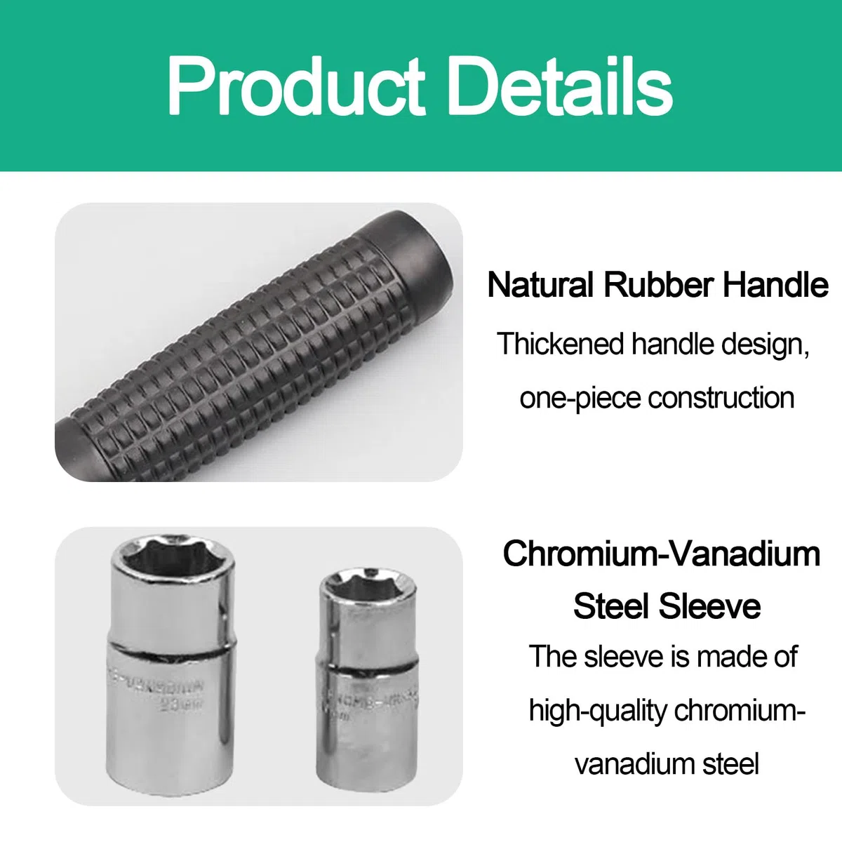 Llave De Rueda Coche, Llave Telescópica de Ruedas, Extensible para Neumáticos Universal, Cabezas Intercambiables 17-19 mm y 21-23 mm, para Talleres de Automóviles y Motocicletas