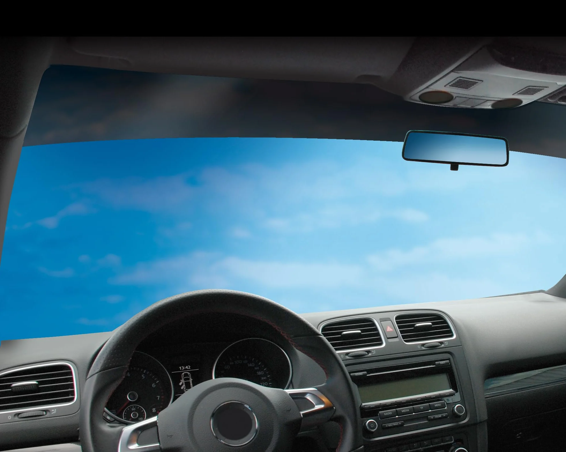 SUNVISOR REFLEX Blendstreifen, schwarz