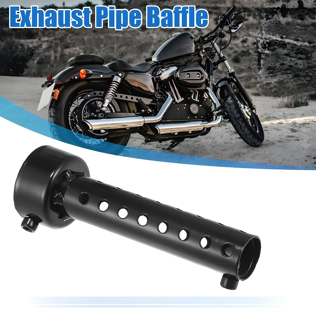 CGEAMDY Silenciador DB para Moto, Silenciador de Tubo de Escape para Moto, Silenciador de Tubo Escape Desmontable para Moto, DB Killer Afinación Tubo Reducir Contaminación Acústica(4.8cm)