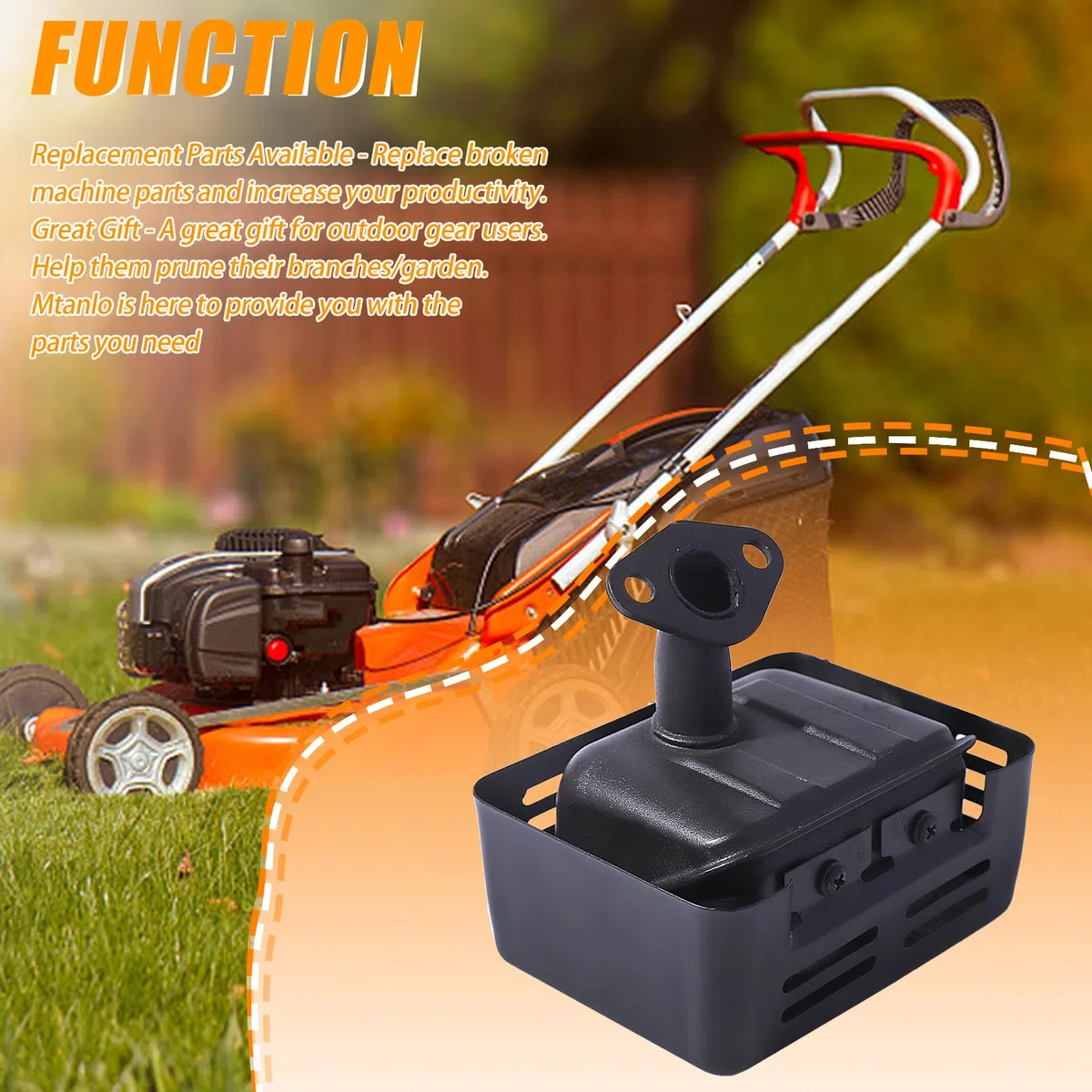 Juego de escape silenciador para Honda GX120 GX160 GX200 168F 4HP 5.5 HP 6.5HP Motor,Silenciador con bujía de arranque Tapa de bujía dividida Filtro de aire