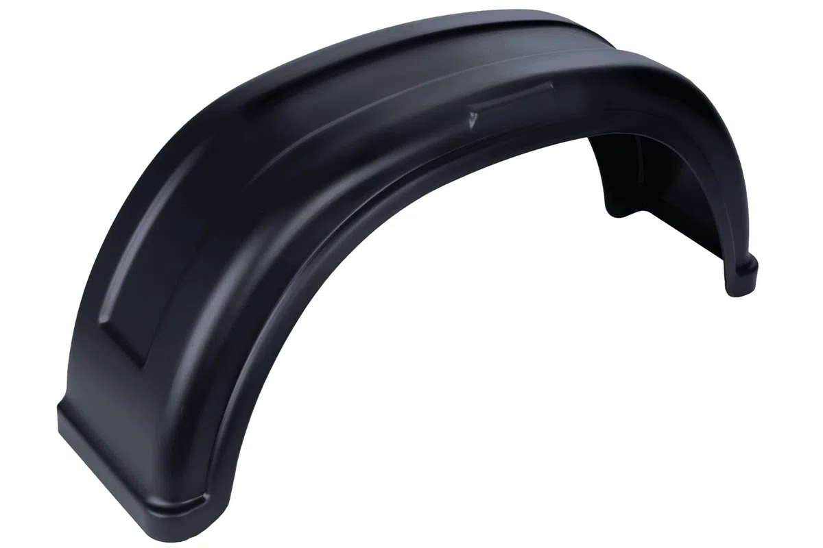 AL-KO Guardabarros Simple para Remolque Ruedas de 13 y 14 Pulgadas Paso de Rueda de plástico Polipropileno con EPDM 680 x 190 mm Cubierta Protectora antibarro Universal