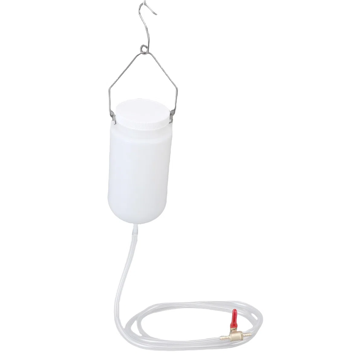 VBESTLIFE Tanque de Auxiliar, Tanque de Gasolina de 1 Litro con Manguera de y Válvula de Cierre para Motocicleta, Compatible con Bomba de Externa y Carburador para Viajes en Bicicleta de Larga