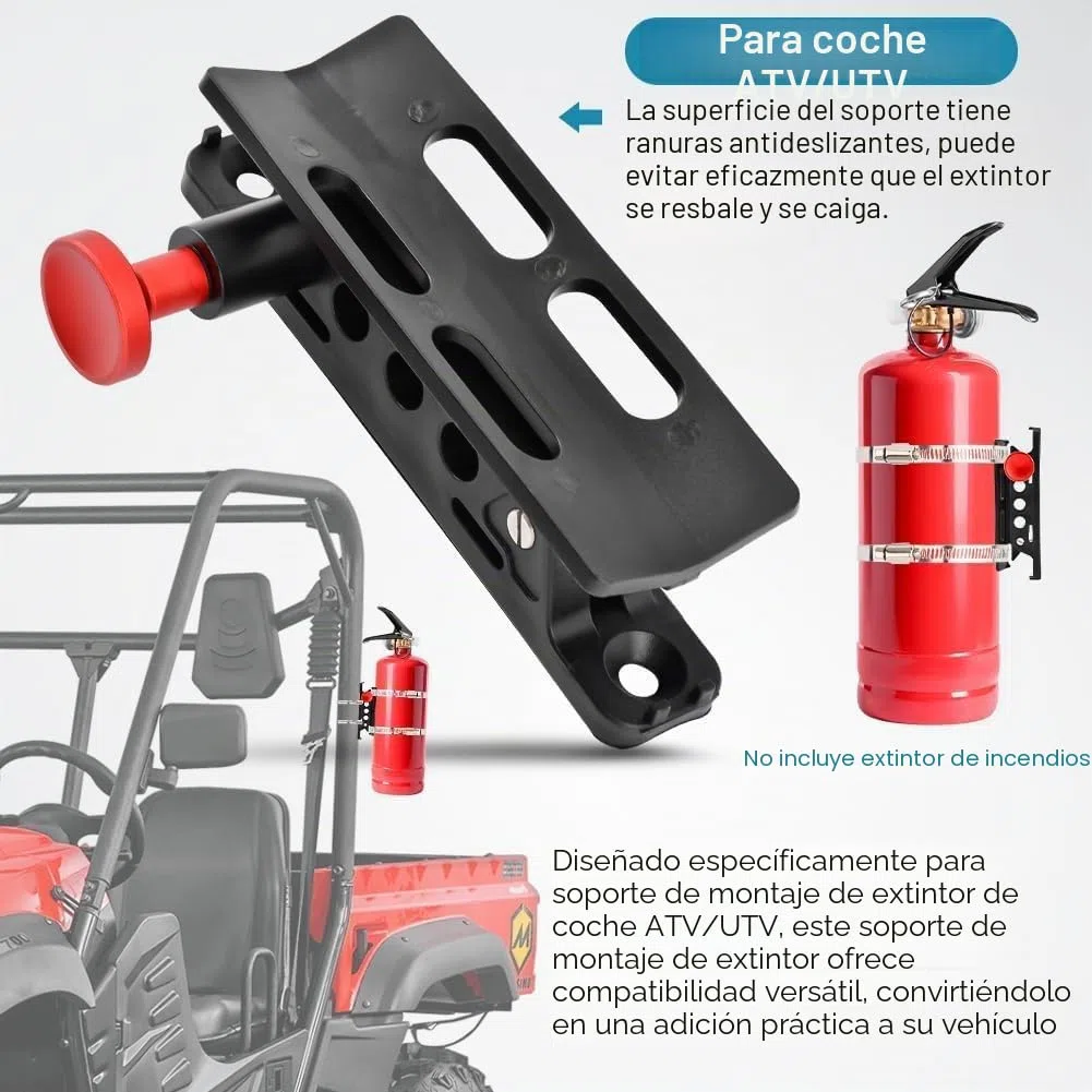 Soporte para Extintor de Incendios Liberación Rápida, Soporte para Botella de Extintor Incendios con Montaje en Barra Antivuelco de Aleación de Aluminio para Sport/JK/Sahara