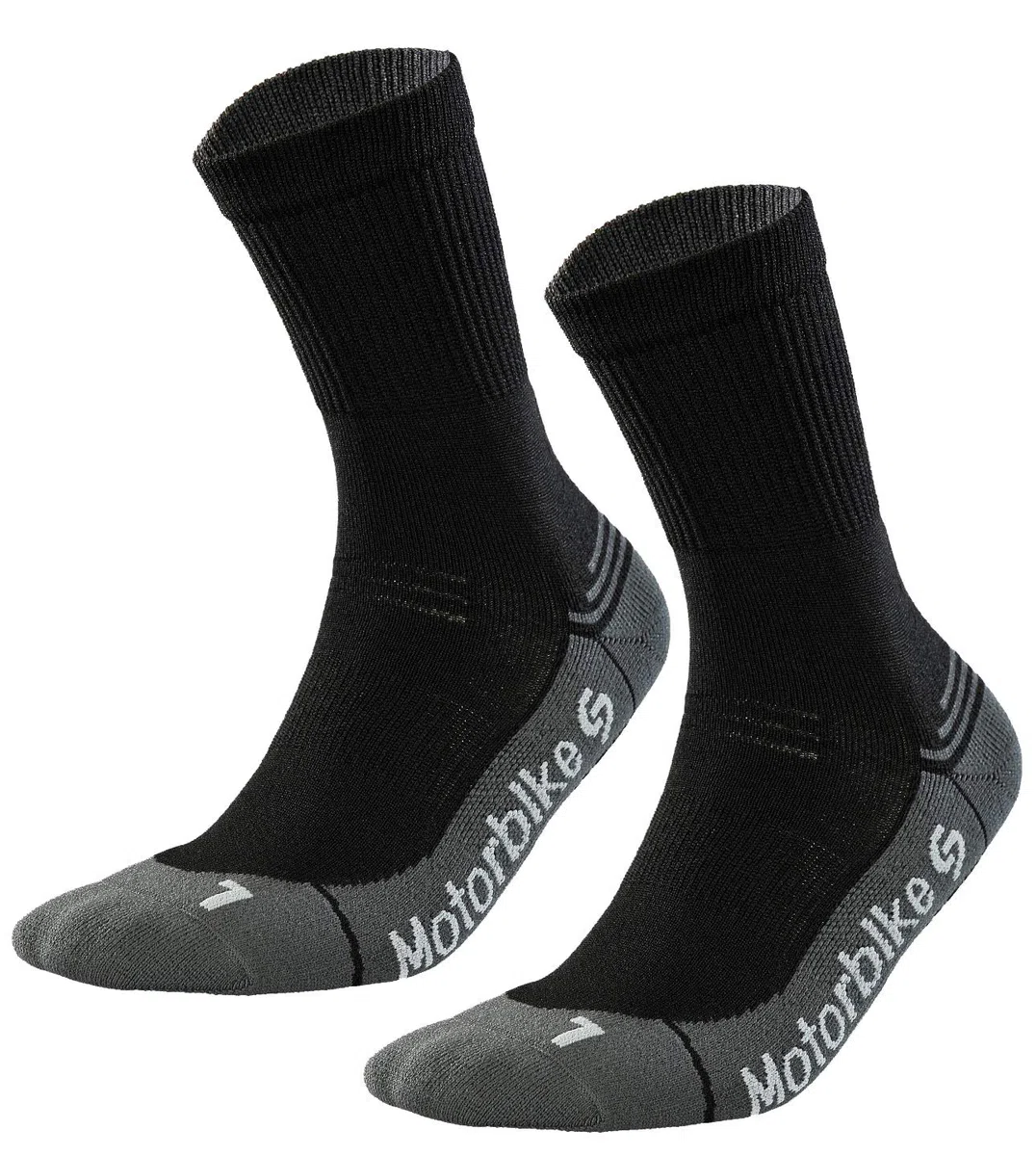TODO Motorbike Calcetines de Moto para Hombre | Calcetines deportivos para motocicleta | Corto, Ligero y Transpirable (1 par - Negro, 38-40)