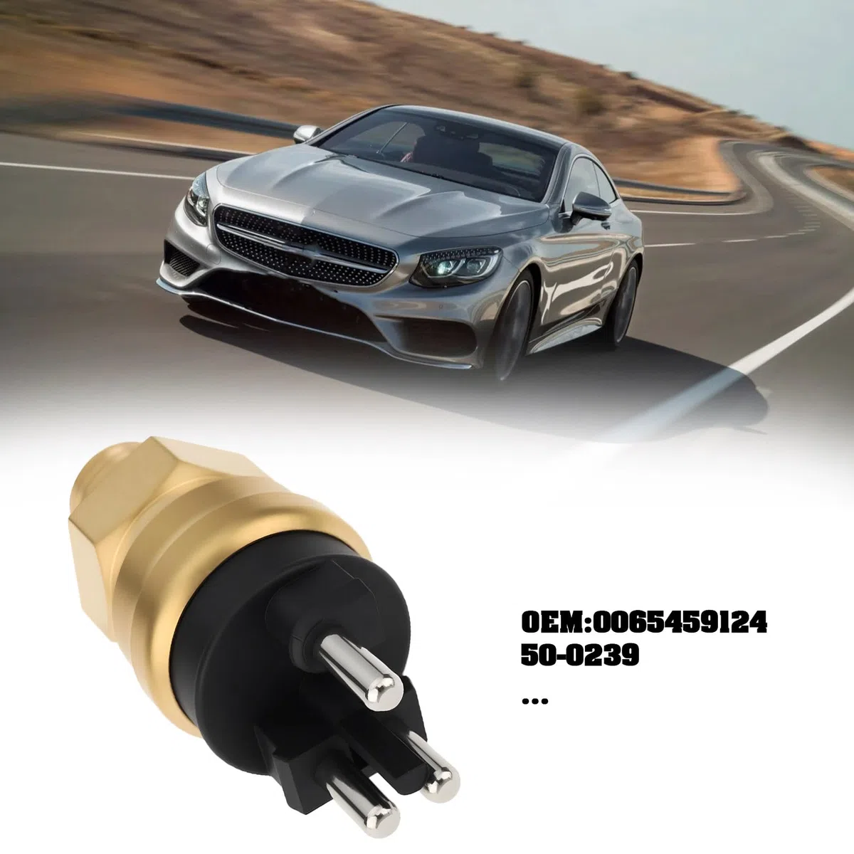 OTOTEC Interruptor Térmico del Ventilador del Enfriador M14x1.5 0065459124 50-0239 Compatible con Mercedes-Benz