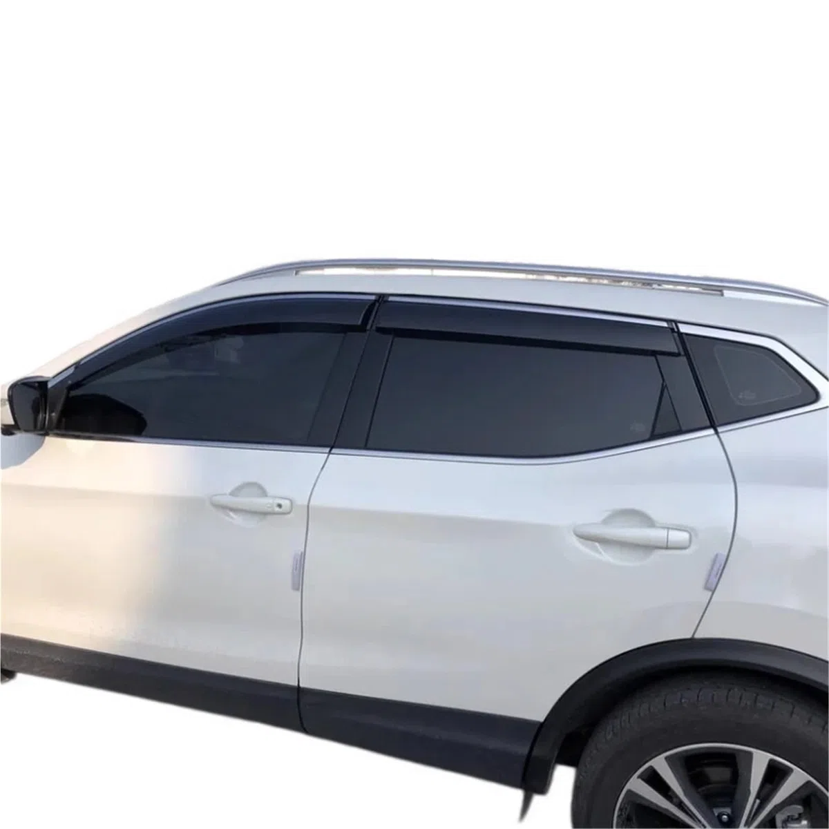 Deflector Viento ventanilla para Qashqai 2008-2025 Viseras De Ventana Protector contra La Lluvia Deflector Ventilación Lateral Weathershield Moldura Accesorios Estilo Coche(2023-2025)