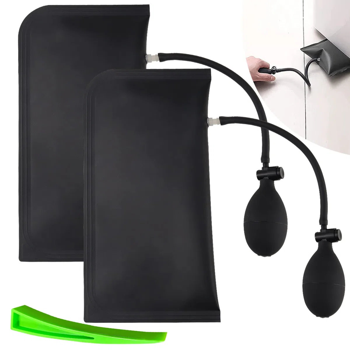 Cuña de Aire de Bomba 2 Piezas Air Pump Wedge Ayuda de Montaje para la Instalación de Puertas y Ventanas y Reparación de Automóviles Carga Maxima 300 KG