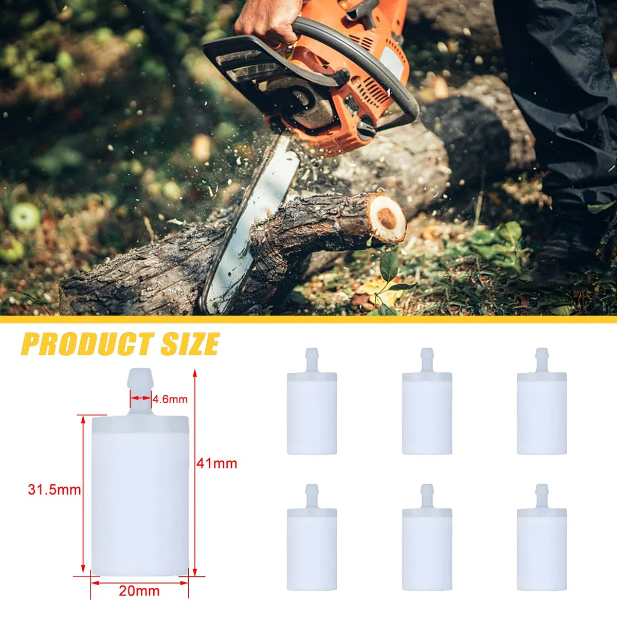 10 X Filtros de Combustible para Husqvarna 268 272 266 50 51 55 345 350 351 357 365 372 390 460 570 575 Repuestos de Motosierra