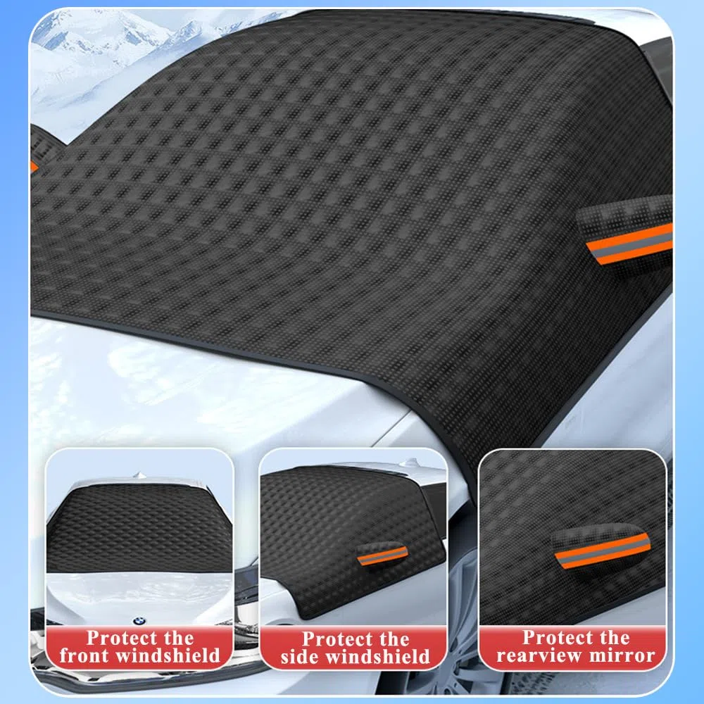Protector de Parabrisas,Cubierta de Parabrisas Coche con 12 MagnéTico,Protector Hielo Parabrisas Plegable,Protector Parabrisas Coche,para el Parabrisas contra la Nieve, el Hielo,el Polvo y el Sol