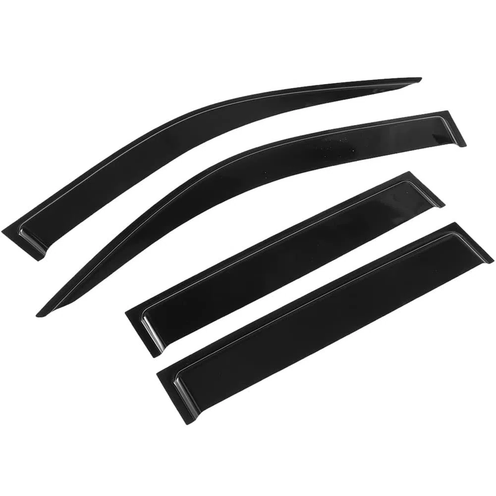 4 Piezas Deflectores de Viento Coche para Fo-rd Ranger PJ PK Dual Cab 2006-2011, Ventanas Laterales Delantera Trasera Protector de Humo de Lluvia Visera Deflector de Aire Accesorios