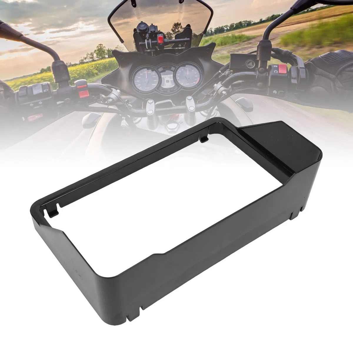 Generic ZONTES 368G 2024-2026 Instrumento de Motocicleta Apto para Visera Solar, Protector contra Reflejos Curvado, Instalación sin Herramientas, Material ABS, Pantalla de Velocímetro Negro Mate