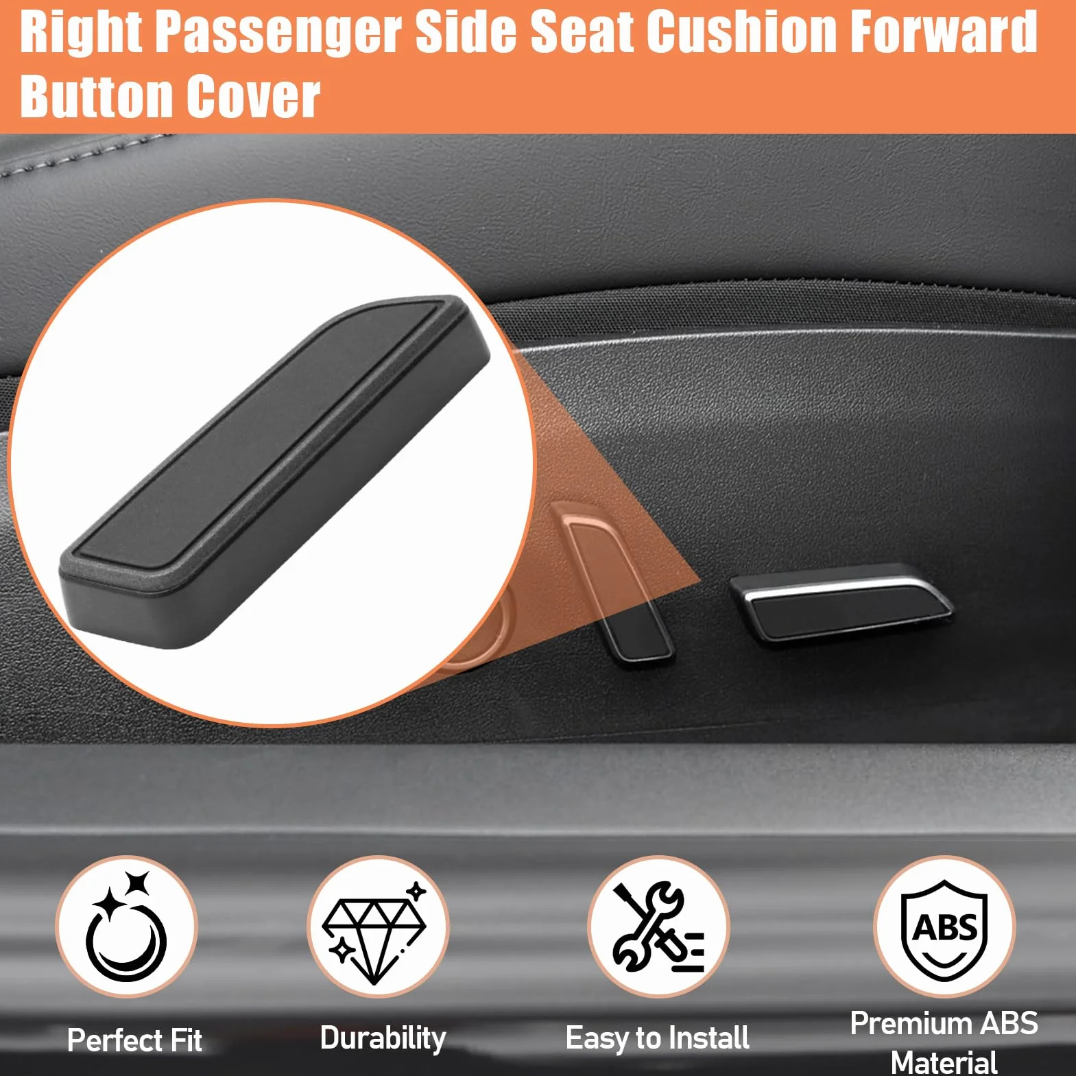 TTCR-II Compatible con Botón Asiento Tesla Model 3/Y 2021 2022 2023 2024, 1098842-01-D Lado Pasajero Botón Interruptor Avance Asientos, Botones Ajuste Asiento Tesla Y/3 Accesorios Internos-Derecho