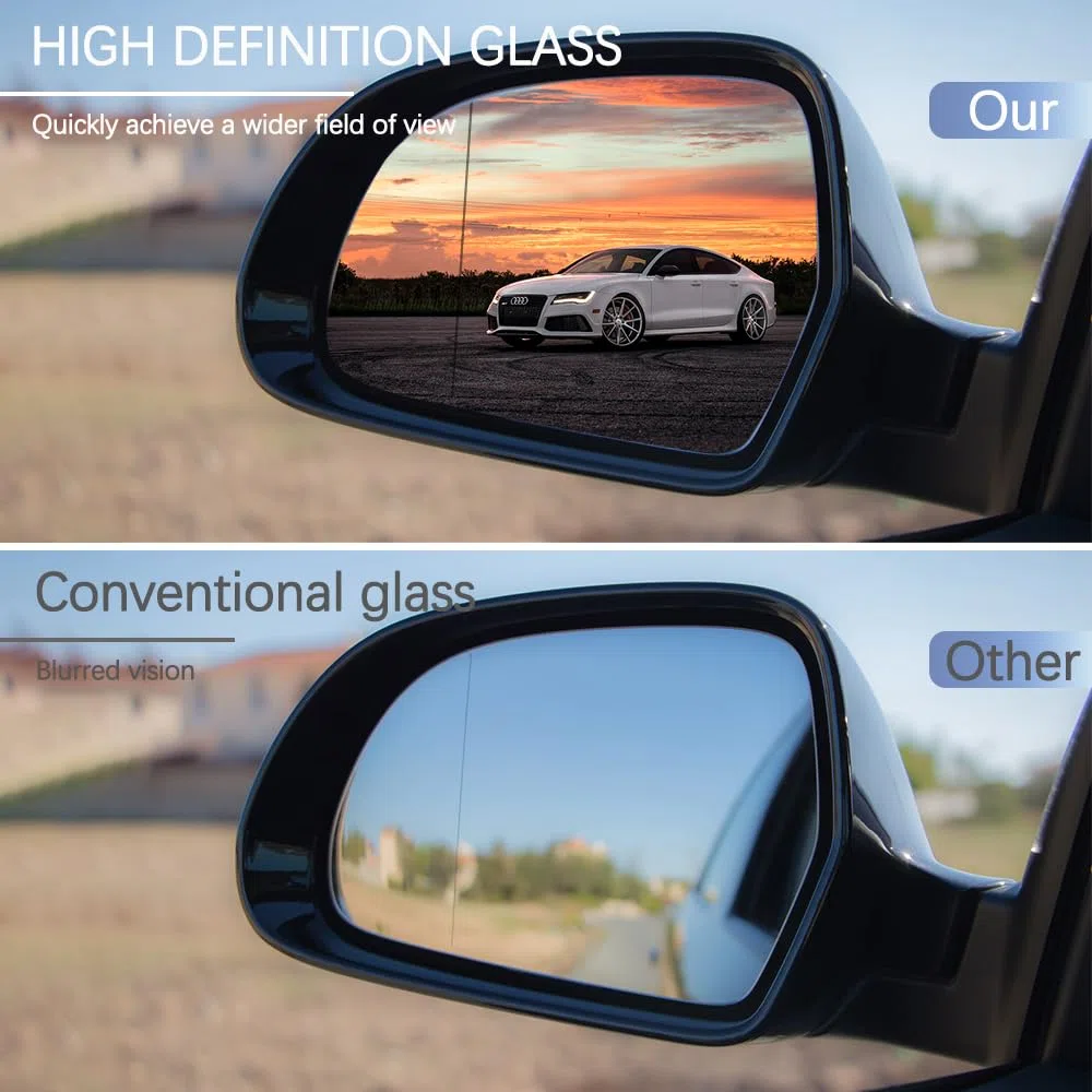 Cristal de Espejo Retrovisor Compatible con Audi A3 A4 A5 Retrovisor Exterior Izquierdo Calefactable Asférico Espejo Retrovisor Coche Repuesto con Panel