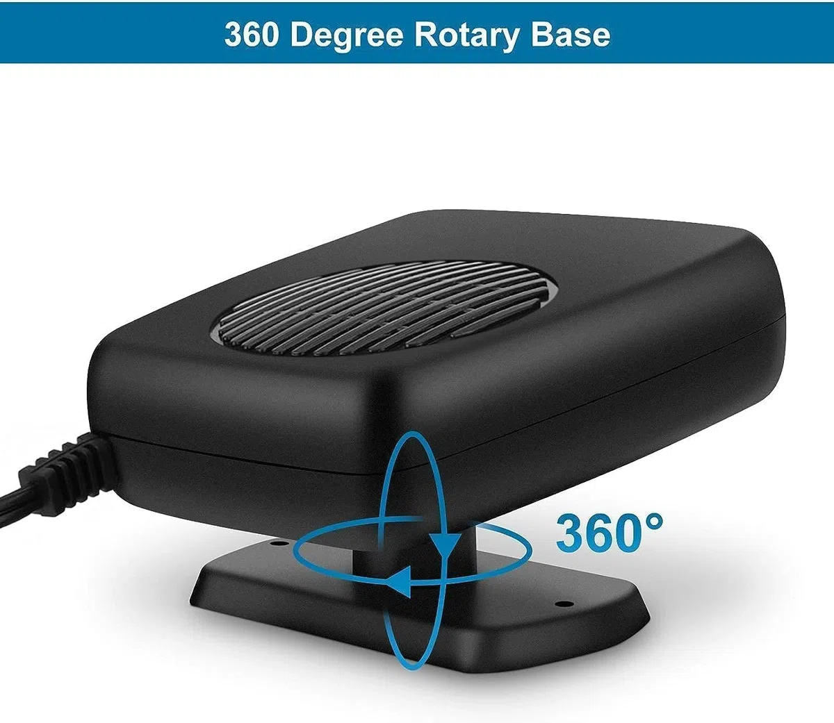 Showvigor Calefactor Coche, Calefactor Coche Mechero Portátil 150w 12v Calentador de Ventilador Dos en Uno Función de Calentamiento y Enfriamiento Descongelador de Parabrisas