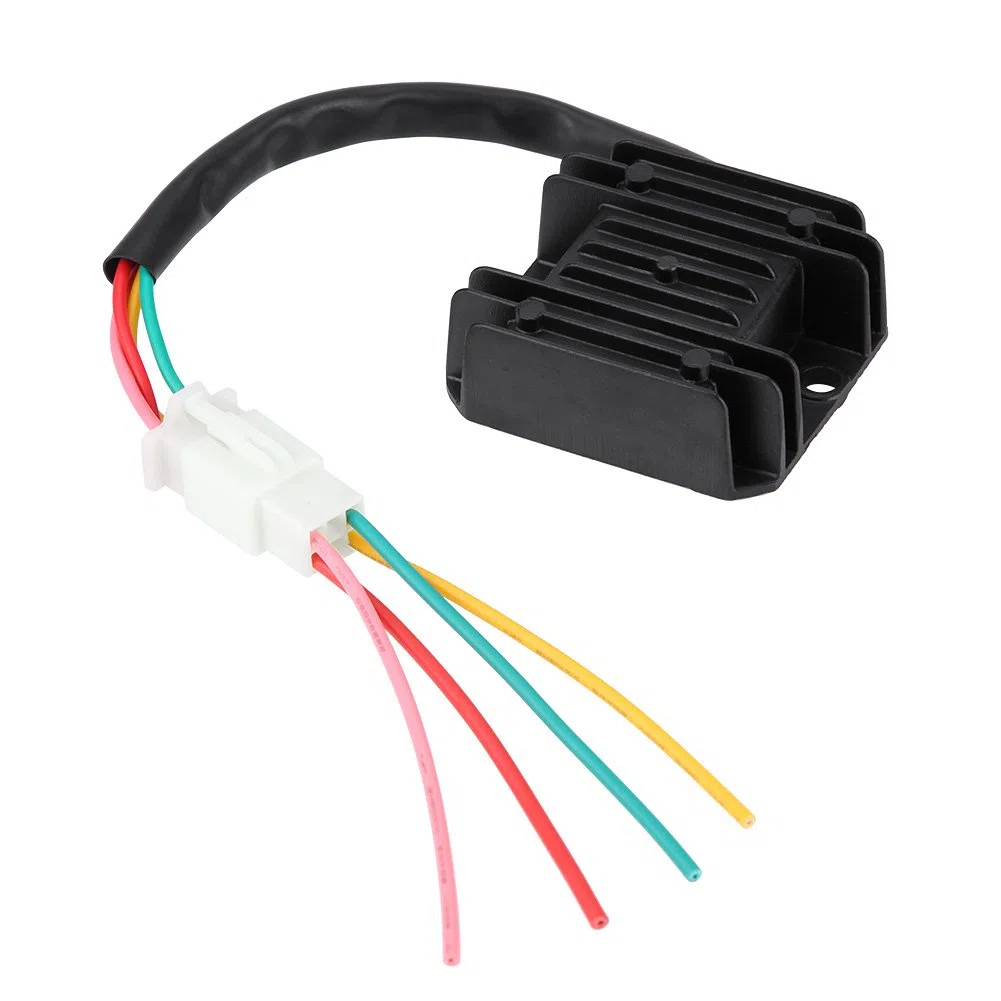 Keenso Regulador de Voltaje de la Motocicleta rectificador con 4 Cables