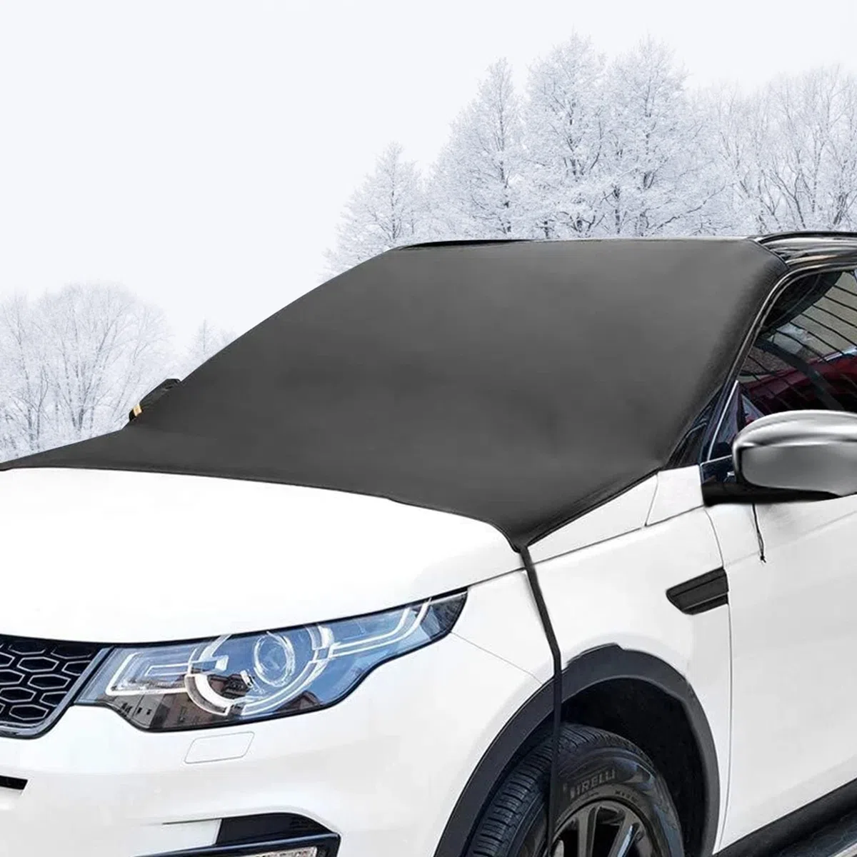 Protector de Parabrisas,Parasol Coche Delantero Exterior,Cubierta de Parabrisas Coche con Ganchos,Cubierta de Nieve para Invierno Verano,Protege de Hielo,UV,Lluvia,Funda Parabrisa Delantero Universal