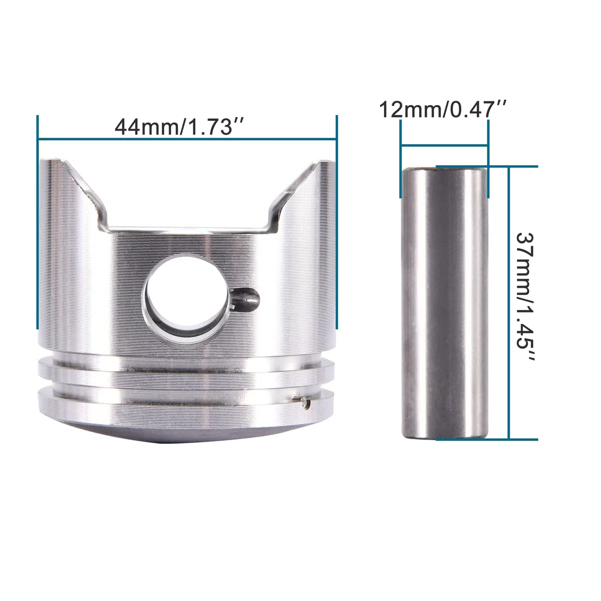GOOFIT Juego de ensamblaje de pistón de 44 mm reemplazo para 2 Tiempos 49cc 44-6 Pocket Bike