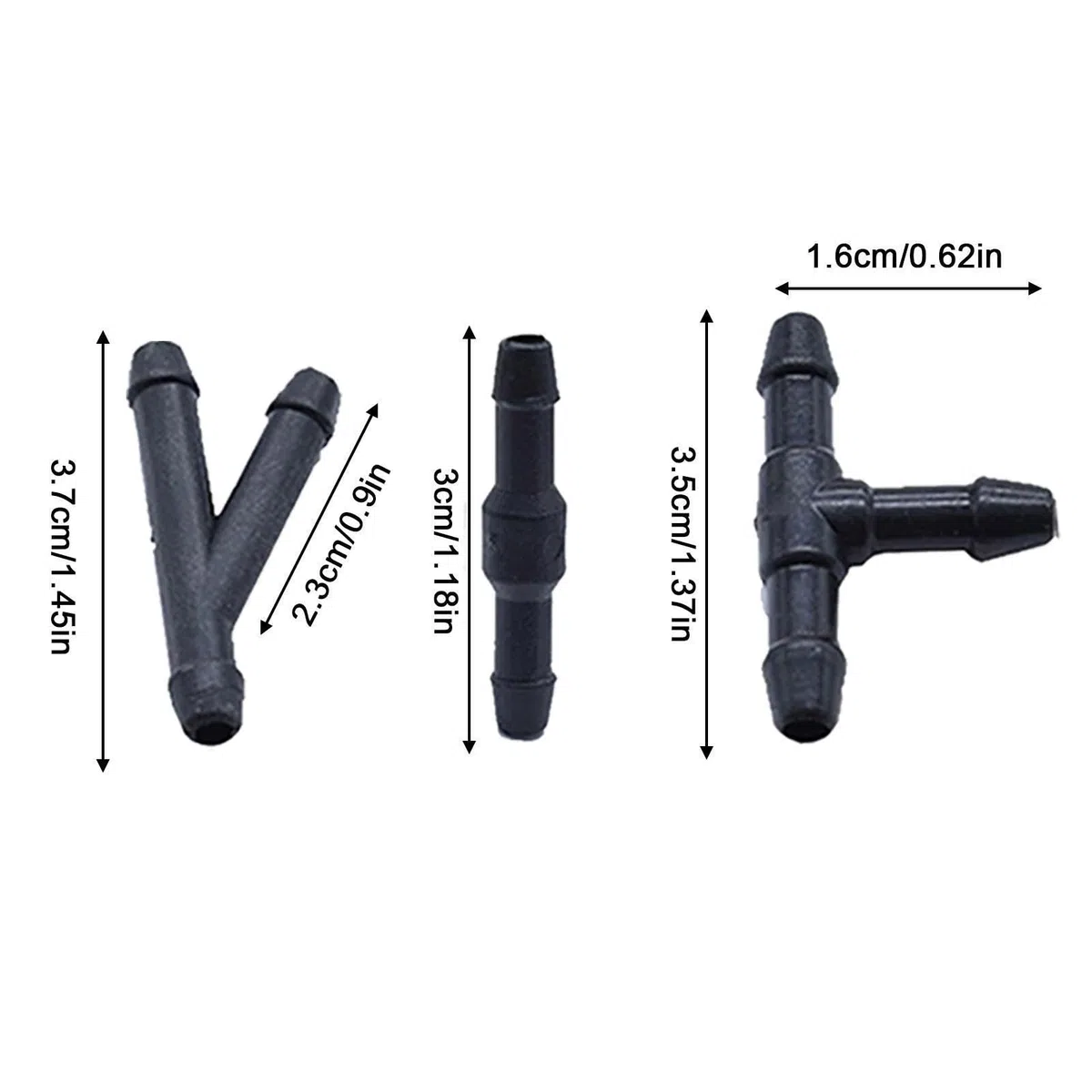 Windshield Washer Sprayer - Connector Pipe Joint Kit, Interchangeable Hose Fitting Set | Perfect for Car Cleaning System Tubing Linkage Fluid Distribution Maintenance Replacement Automotive Repair Usa