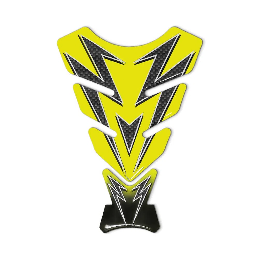 Protector de depósito Tank Pad adhesivo 3D para Moto Colors Amarillo, 13 x 19 cm