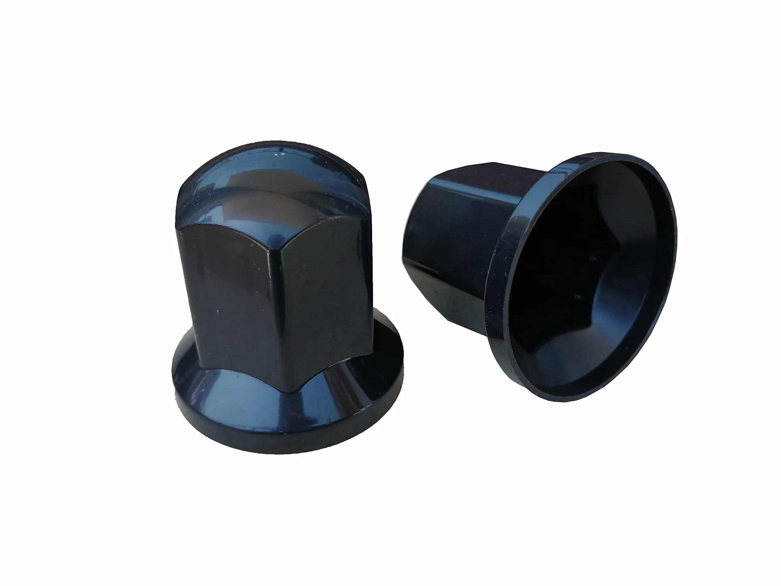 20 tapas largas de plástico para tuercas de rueda de 33 mm, color negro, para camión, remolque, autobús, camión, vehículo LKW