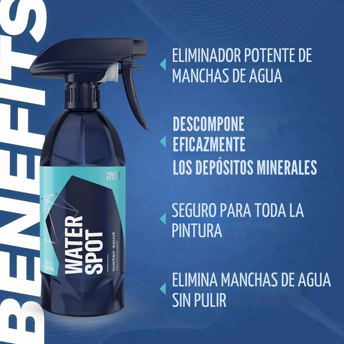 GYEON Q²M WaterSpot - Potente removedor de manchas de agua para pintura automotriz y coches con revestimiento cerámico - Seguro, eficaz y fácil de usar - Producto esencial para el mantenimiento de los