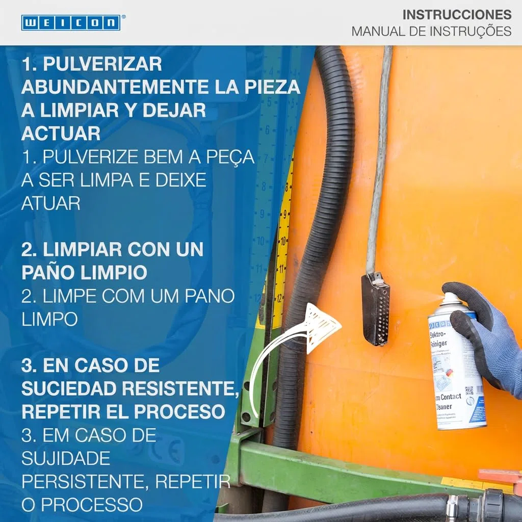 WEICON Limpiador de Contactos Electrónicos | 400 ml | Limpia y desengrasa componentes electrónicos o mecánicos | Transparente