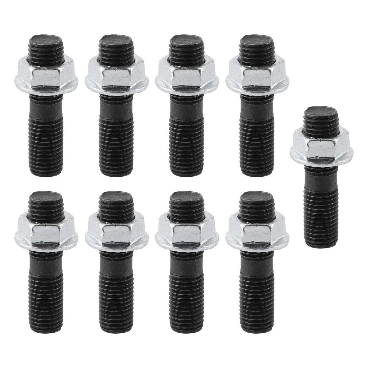 aqxreight - Kit de tuerca de bloqueo y espárrago turbo M10 x 1,25 mm apto para turbos DSM 1G EVO 1-10