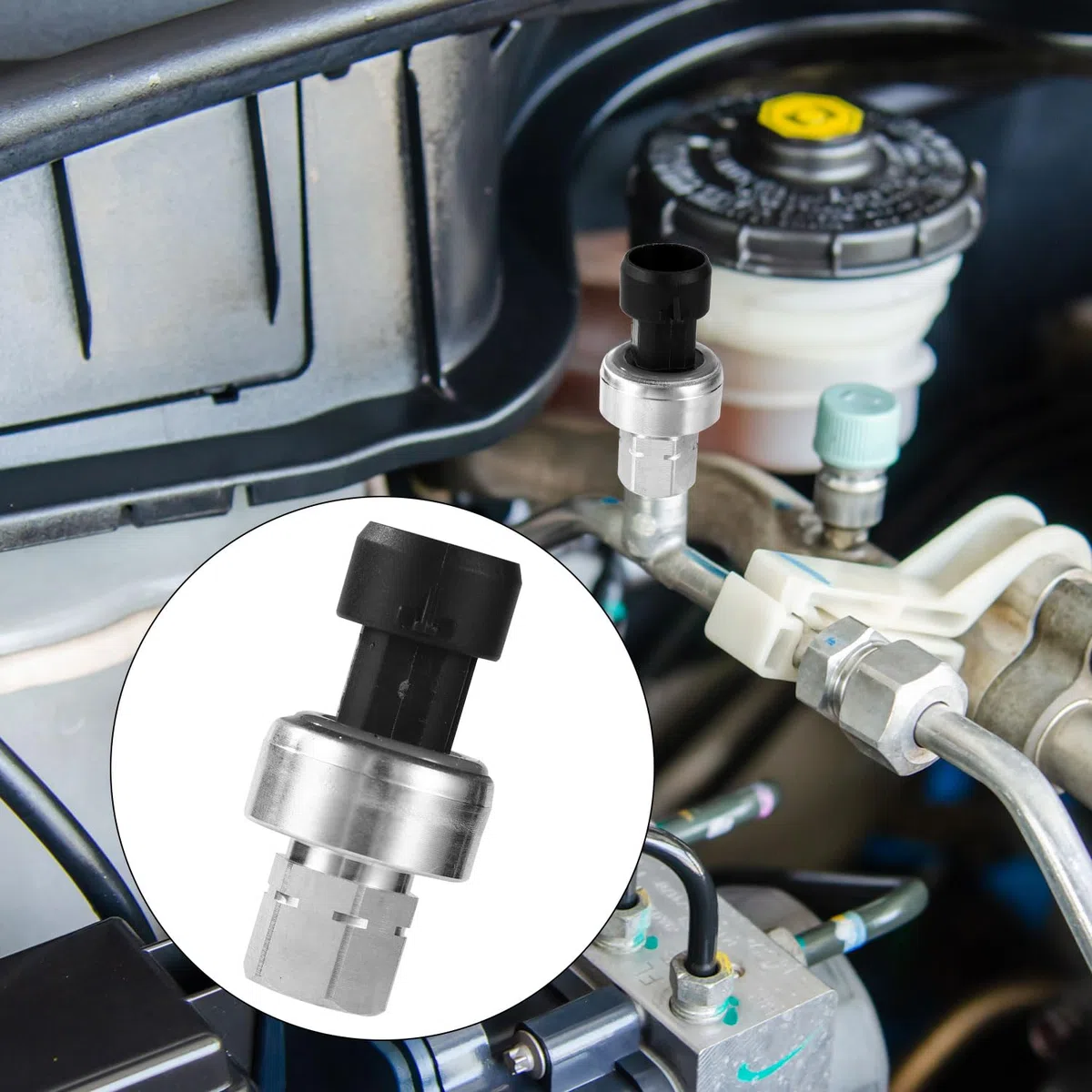 Interruptor de Presión para Aire Acondicionado, Sensor de Presión Aire Acondicionado OEM#1551343 13587668 Sensor de Aire Acondicionado Coche para Buick Cadillac Chevrolet GMC Pontiac Ford