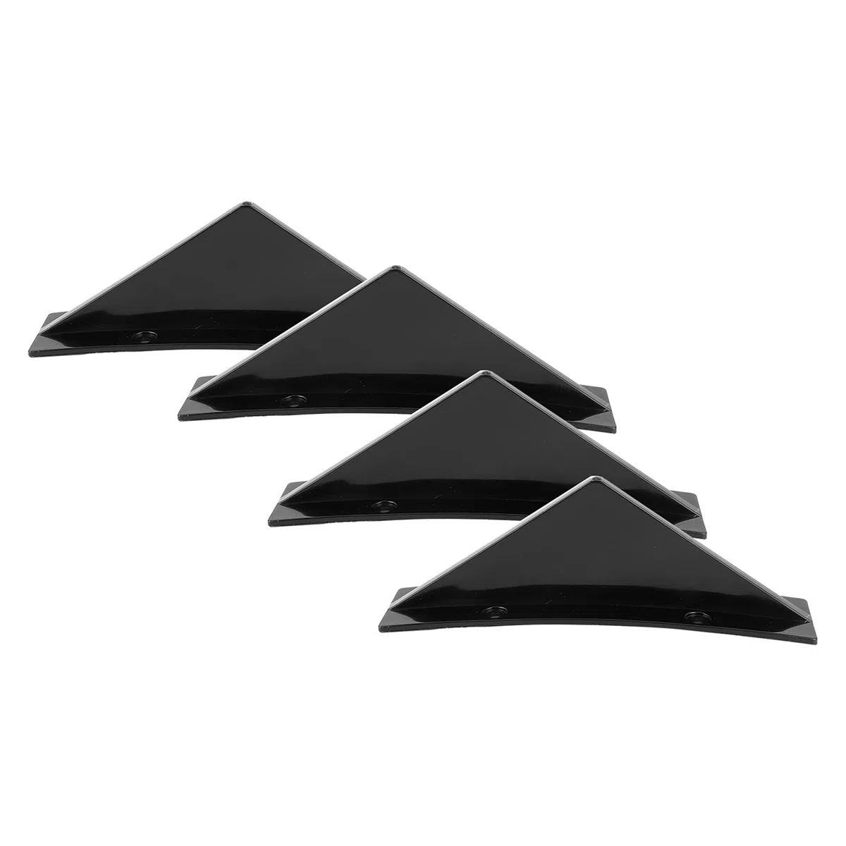 Difusor de Parachoques Trasero, alerón de Aleta de tiburón, Divisor de 4 alas, Negro Brillante con Tornillos de Montaje, Universal