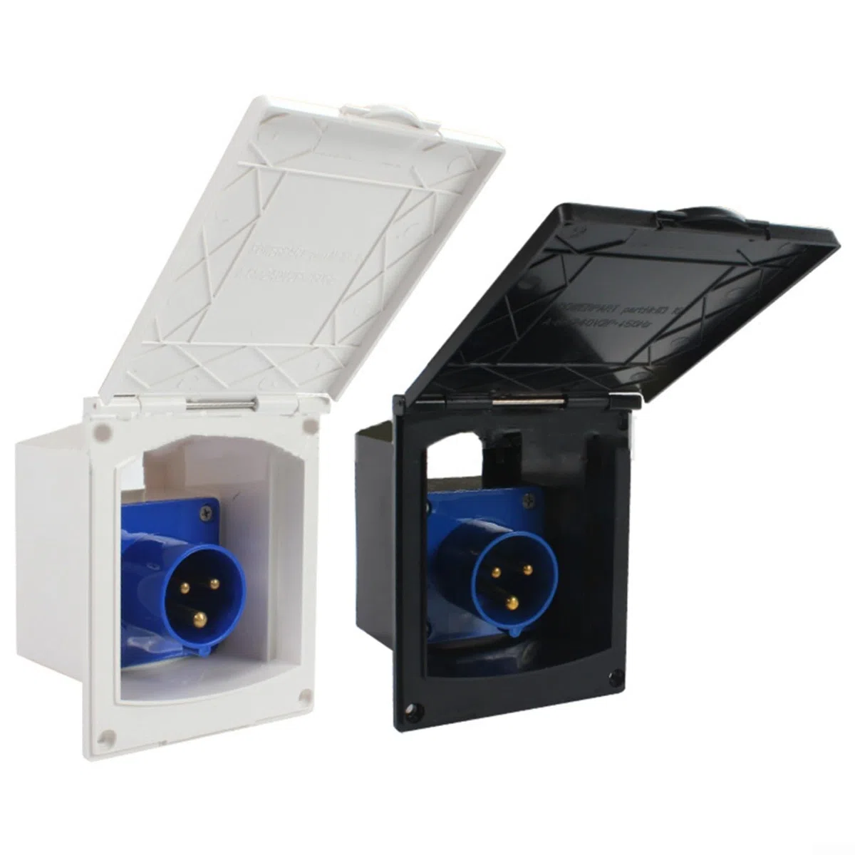 Enchufe de alimentación para caravana RV Camper IP44 impermeable caja de enchufe externo 220V-250V 16A toma de corriente con cubierta protectora para caravana, remolque, casa móvil, instalación al