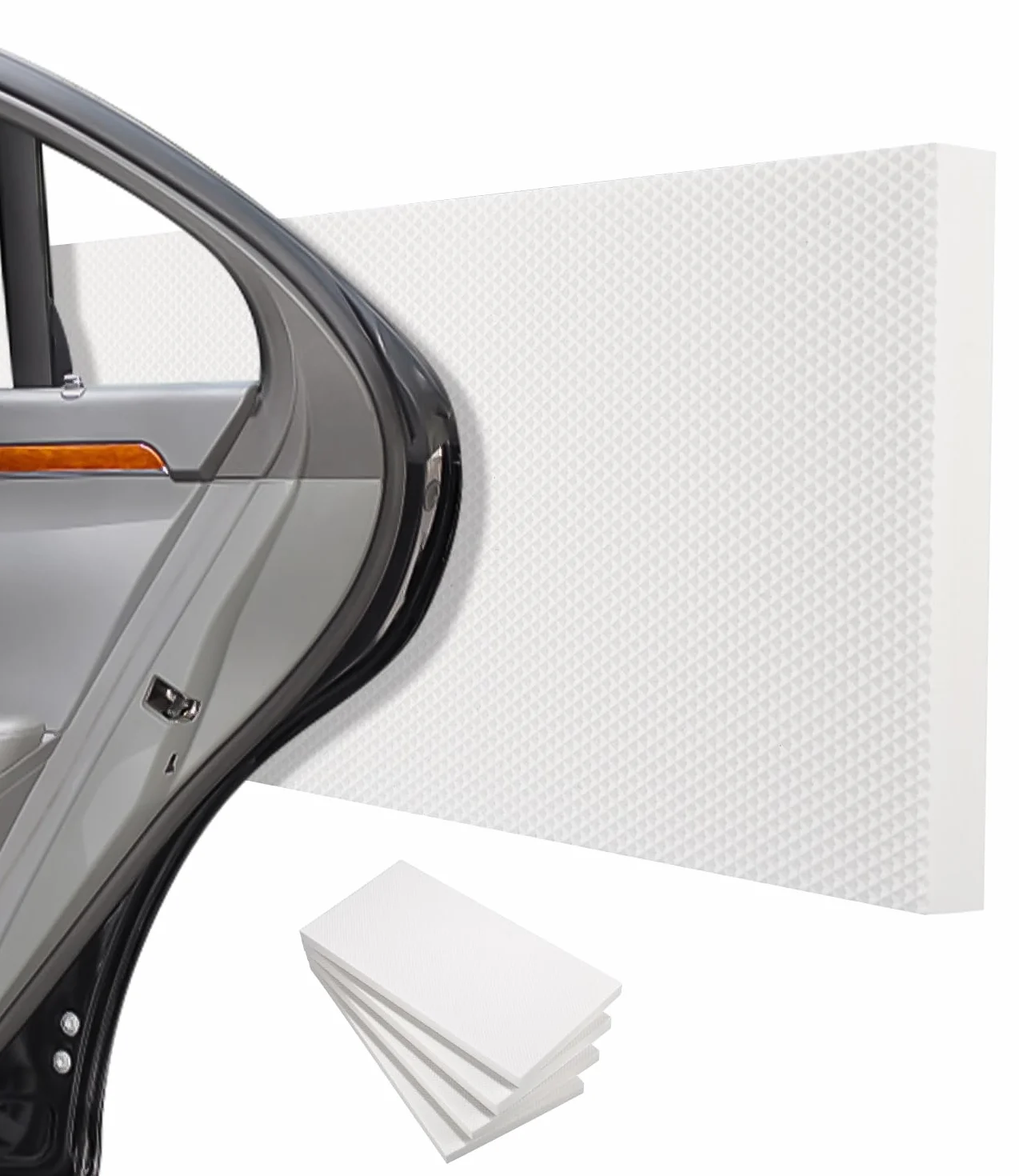 Jissta 4 Protector Pared Garaje Autoadhesivos, 40 x 20 x 2cm Protector Columnas Garaje, para Paredes de Garaje, Puertas y Parachoques Protección contra Impactos, Protector Puertas Coche, Blanco