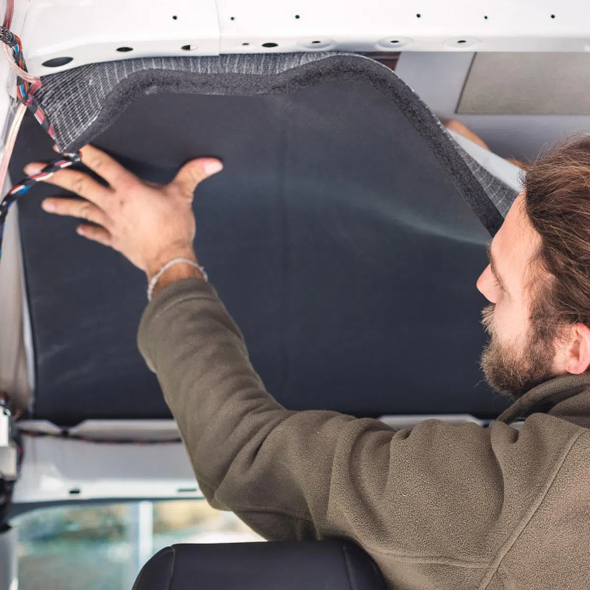 Motor para absorción acústica | Relleno Espuma ignífuga Impermeable para amortiguación acústica, Acolchado Espuma con Escudo térmico para el Aislamiento térmico del Control del