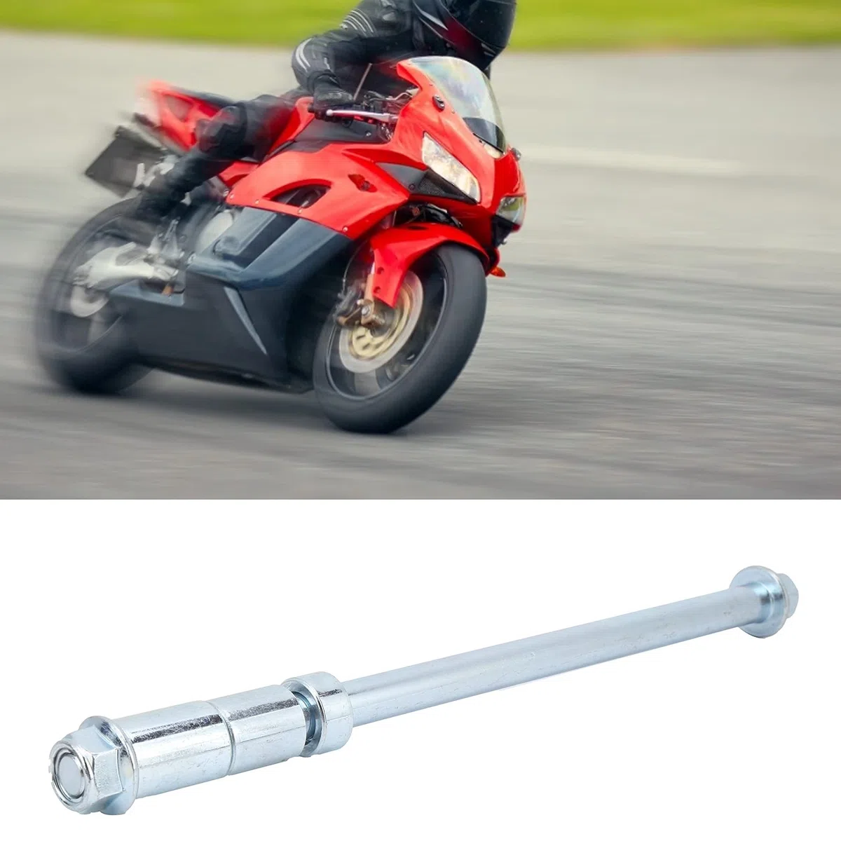 Eje de Perno, Eje Trasero Delantero de 245 Mm con 3 Espaciadores Aptos para 200CC 250CC PIT PRO Trail Dirt Bike