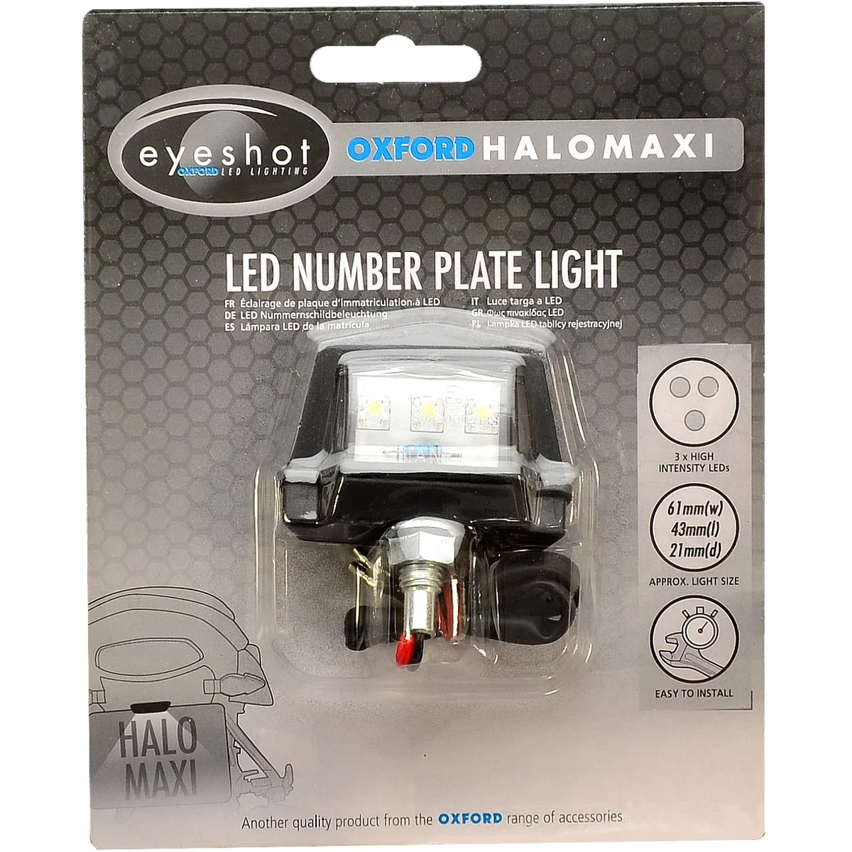 Oxford Products OX112 Luz de la Matrícula