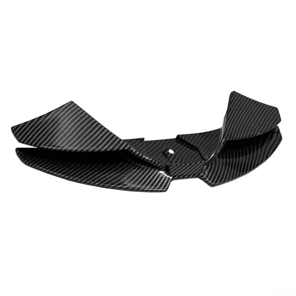 Yuanpgky Kits de alerón delantero para MT-07 2024-2025, ala aerodinámica de baja fuerza descendente, impresión de transferencia de agua negra (fibra de carbono)