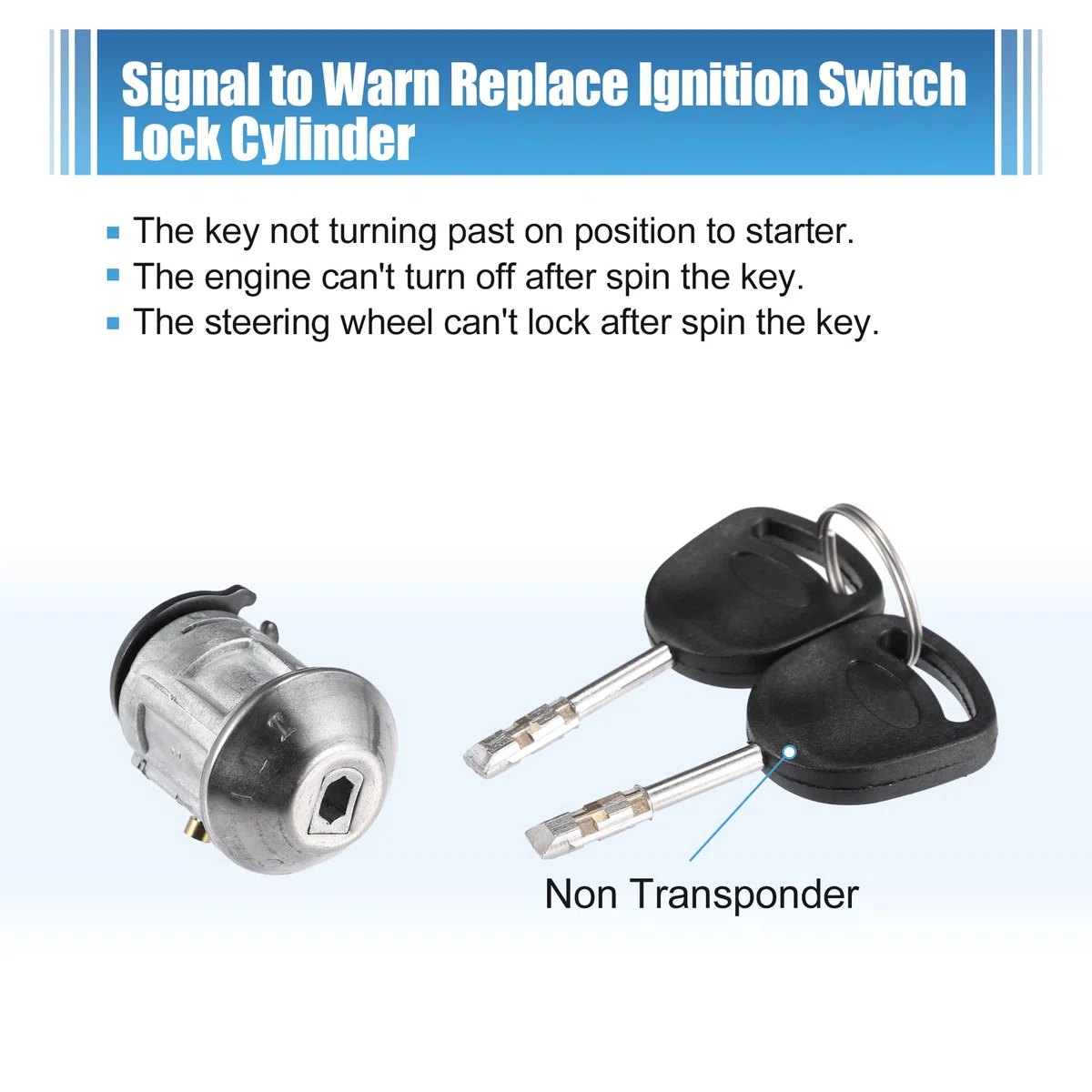 QUARKZMAN Cilindro De Bloqueo Del Interruptor De Encendido | Para Ford Transit 10-13, Oe: 9T1Z11582A, Col: Plateado/Negro, Metal/Plastico, Tam: 31X49Mm, Para Xl, Xlt 2.0L L4 Gasolina