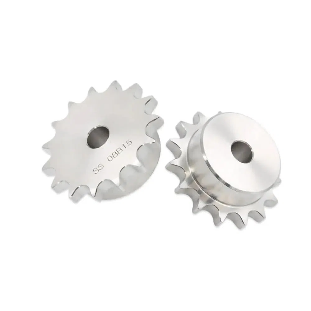 Piñón de cadena de rodillos Piñón de transmisión de cadena de acero inoxidable de 10 a 23 dientes, 10 A, paso de engranaje de cadena de 15,875 mm, rueda dentada industrial(21 Teeth)