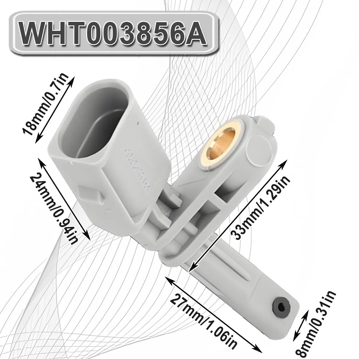 ZAMDOE 7L0927807A WHT003857A Sensor ABS para VW CC P.assat C.addy G.olf J.ETA IV T.iguan T.Ouran 1T1 1T2 1T3 EOS 1F7 1F8 2006-2015 para Audi A3 Q2 Q3 Q7 RS3 RSQ3 TT/TTS Accesorios para automóviles