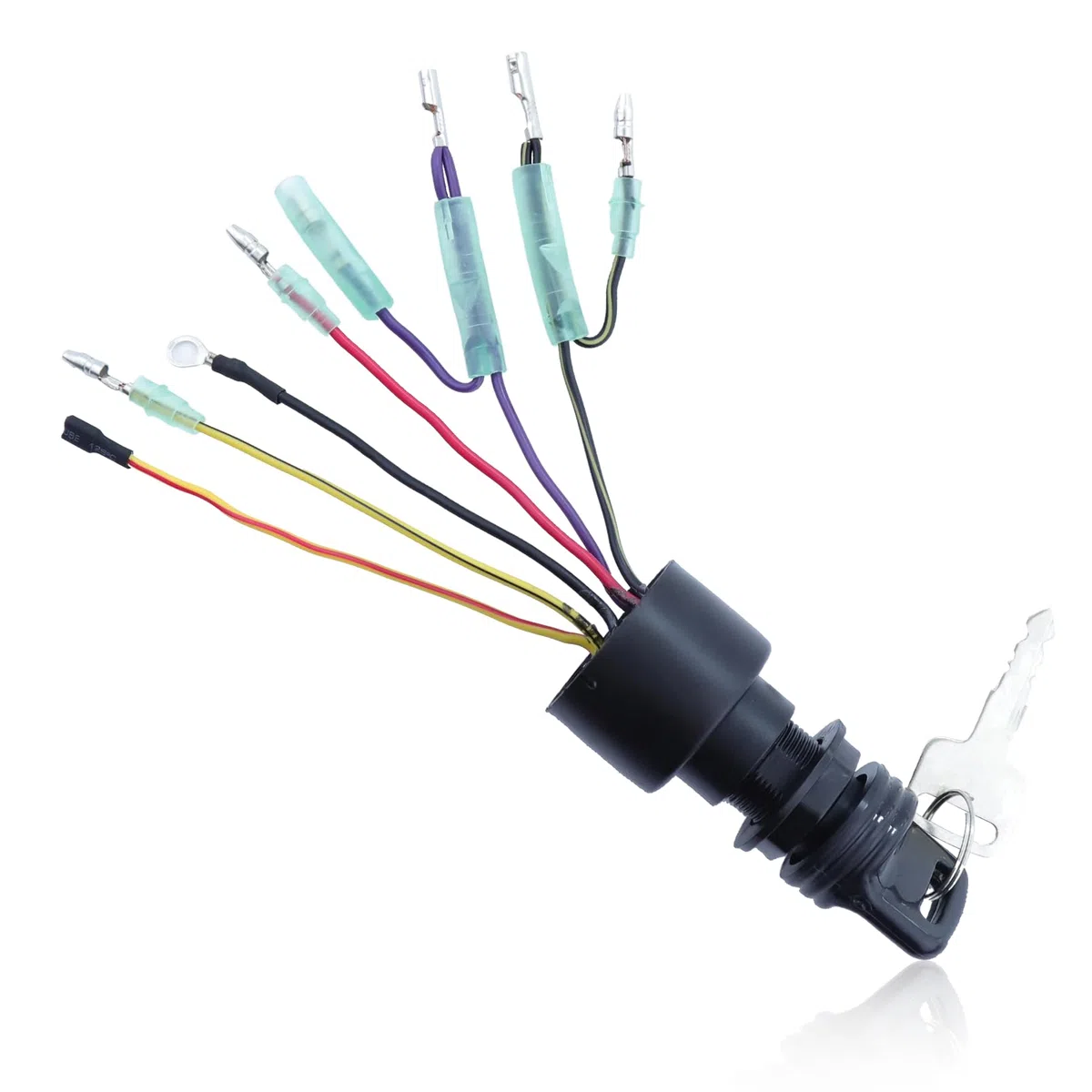 Interruptor de encendido 2 llaves 3 posiciones 6 conectores de cable reemplazo de llave y interruptor de mercurio 87-17009A2 87-17009A5 para barco