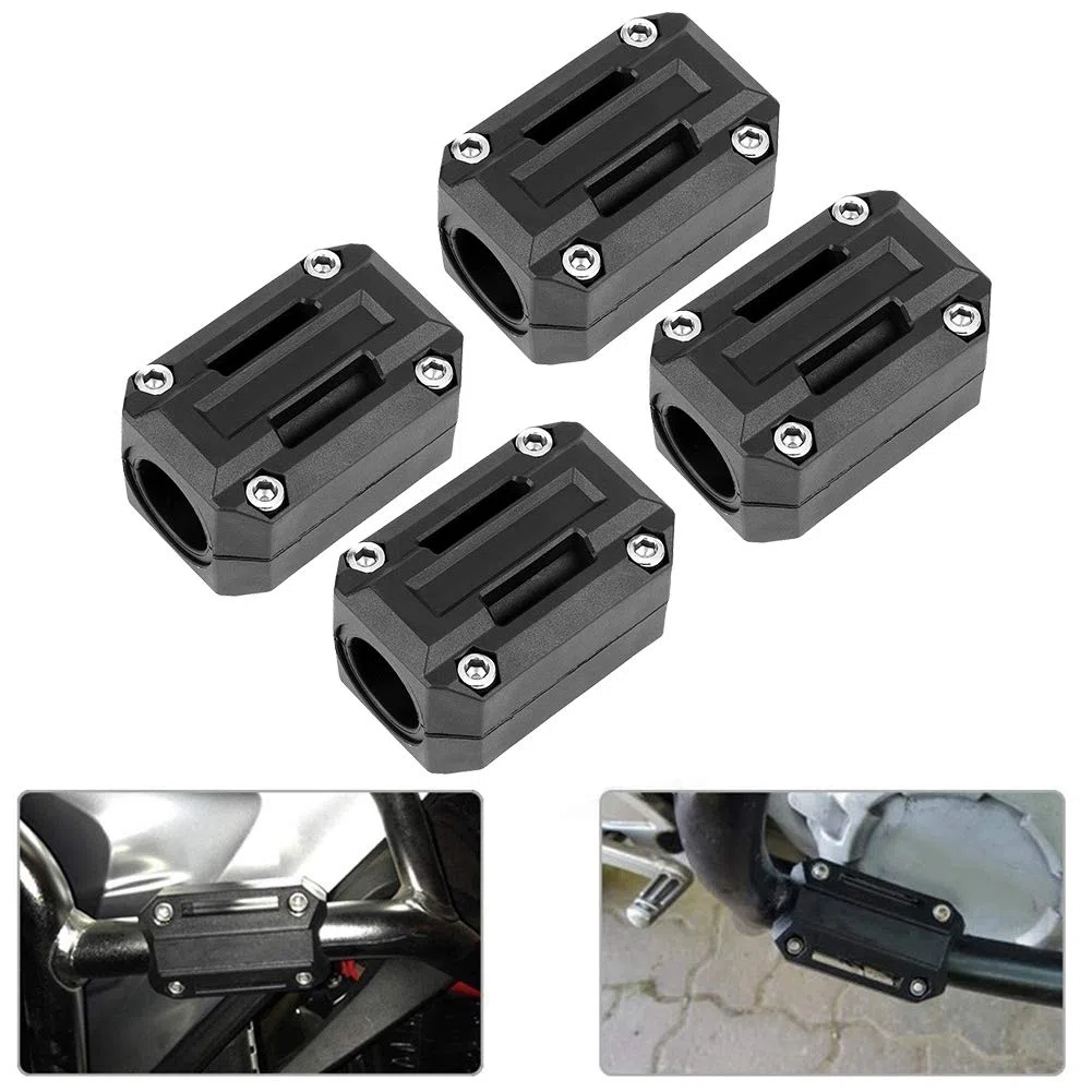 DEWIN Bloque de Parachoques, 2 Pares de Protección de Motor de Motocicleta, Decoración de Protección de Bloque de Parachoques 22/25/28mm Apto para R1200GS R1150GS