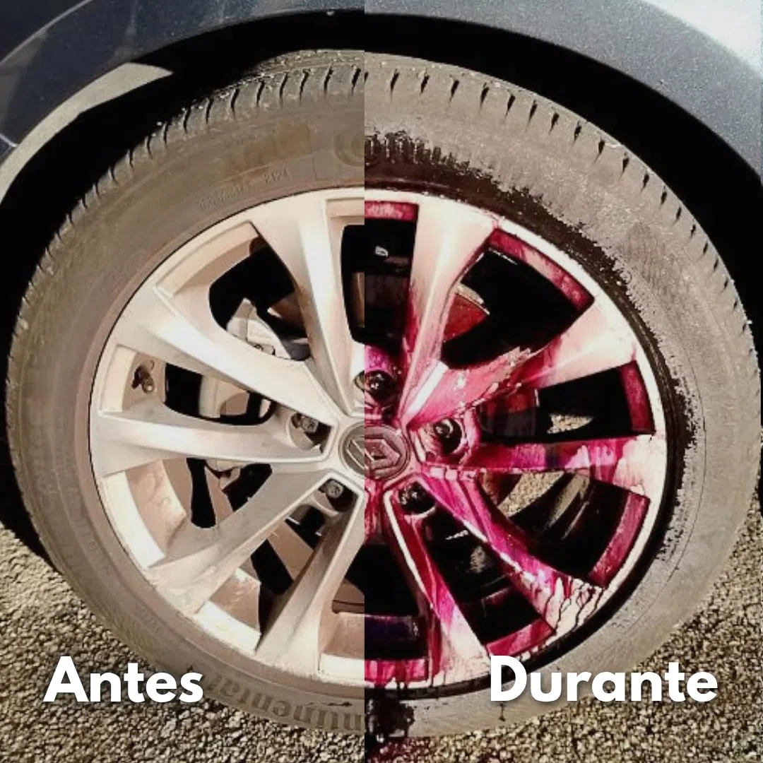 Tecnoxx Bloody Wheels – Limpia llantas descontaminante férrico profesional con efecto sangrado | Sin frotar, elimina óxido, polvo de freno y suciedad | Seguro para todo tipo de llantas – 750mL