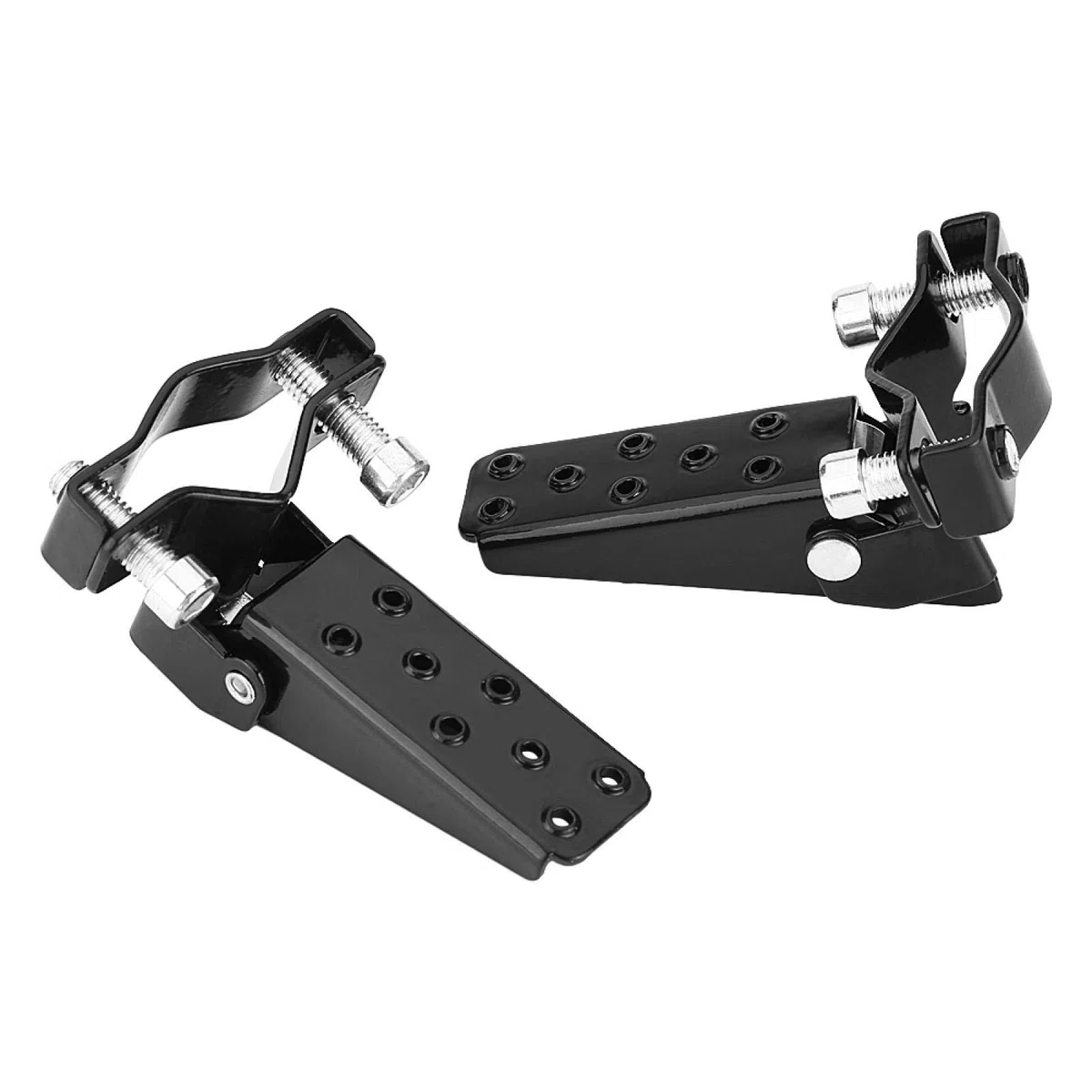 Negro Elegante Metal Motocicleta Marco Reposapiés Pedales Accesorios