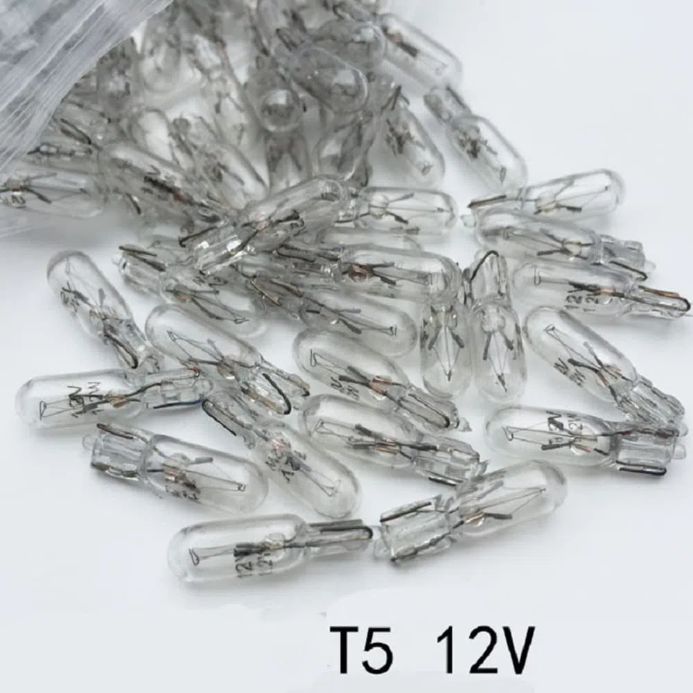 10 Uds W2W T5 12V 1,2 W Lámpara Halógena para Coche Luces De Instrumento Bombilla para Salpicadero Luz Interior para Coche Estilismo para Coche