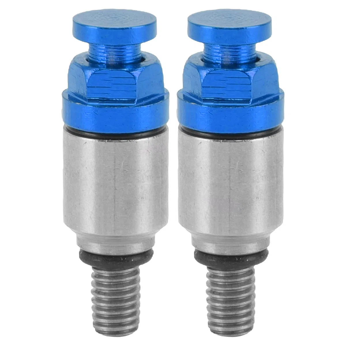 Powersports Horquillas Delanteras, 2 Piezas M5x0.8 Aleación de Aluminio Horquilla Purgador de Aire Válvula de Alivio de Presión Válvulas de Repuesto, Horquilla para Ajuste Universal CRF150R(Azul)