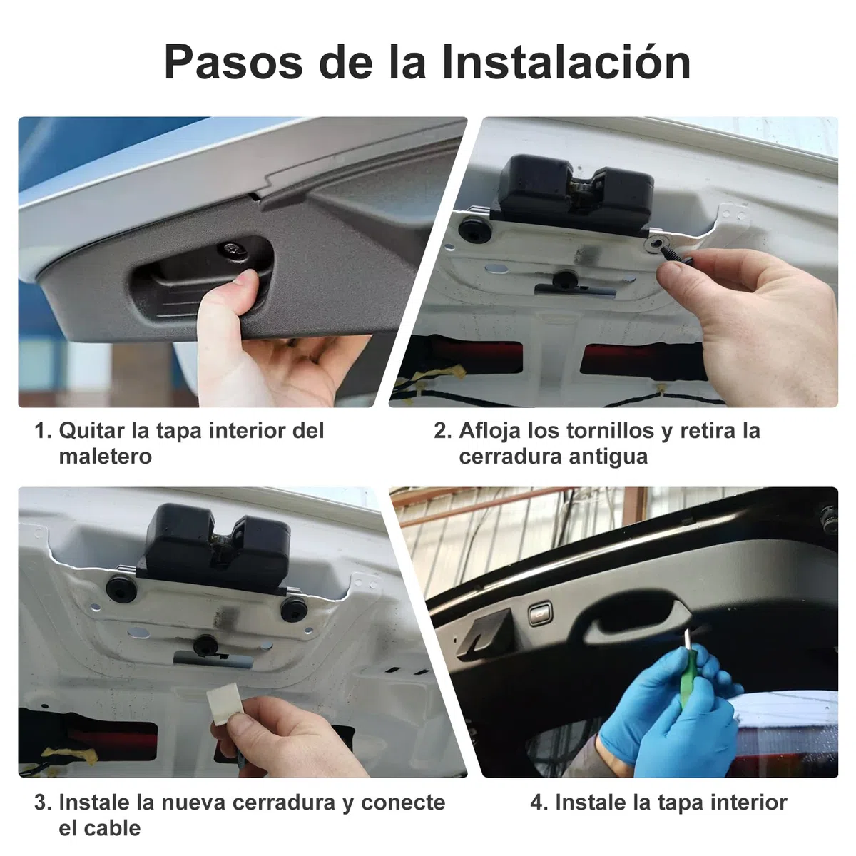 Cerradura Maletero Coche Compatible con Golf 5 Golf 6 Golf 7 Passat B6 B7 Touran Tiguan Beetle, Cerradura Puerta Trasera Trasero 5G6827505, 5G6827505 9B9, 5G68275059B9, 5G6827505A, 5G6827505B
