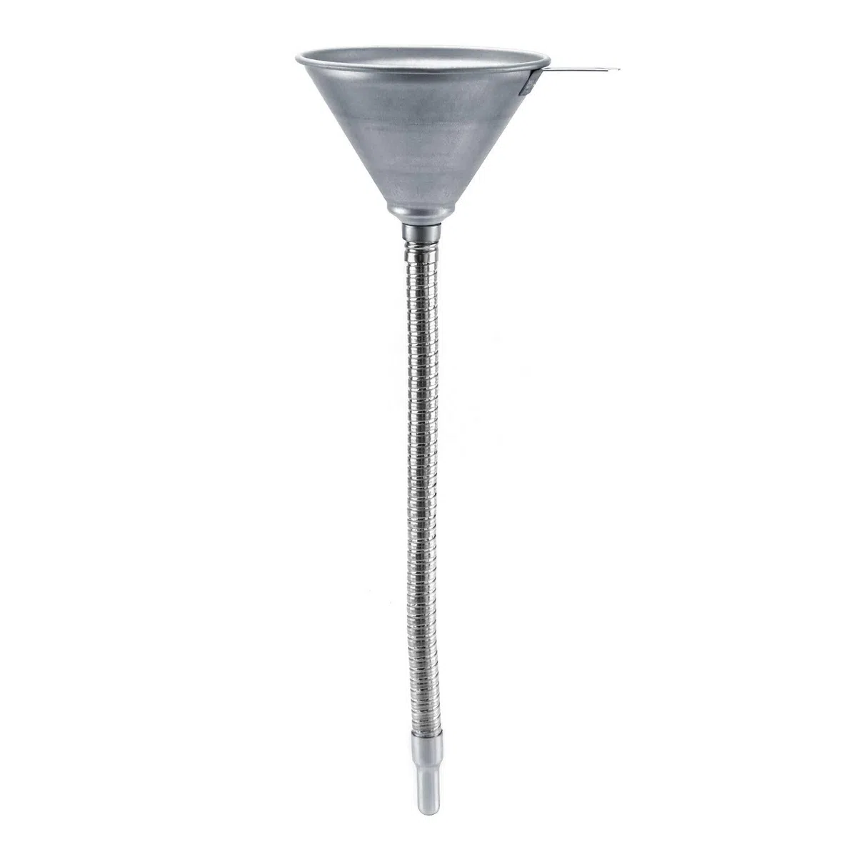 QWORK - Embudo con Manguera de Acero de 5.5'' / 140mm con Filtro para Todos los aceites, Agua, Combustible diésel y Otros líquidos, longitud 370mm