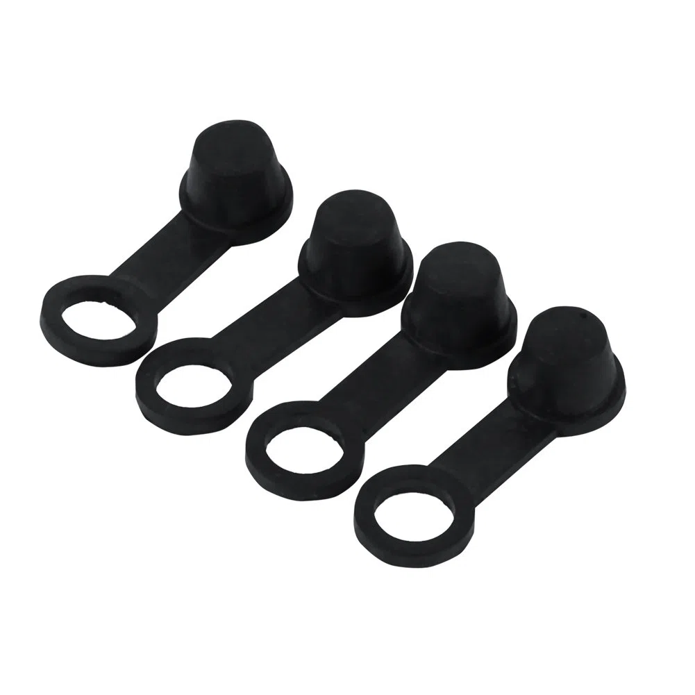 Tapas de Ajuste de Grasa, 4 Tapas Antipolvo de Goma Negra para Purga de Frenos, Tapas de Tornillo de Purga de Frenos, Tapa de Goma de CA, Cubierta de Motocicleta de 8 Mm, Llave
