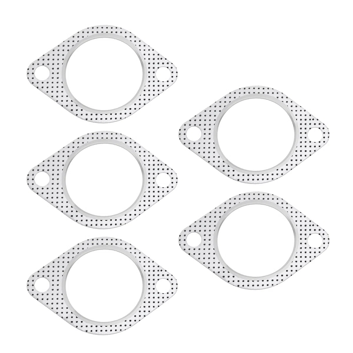 EMSea Junta de Escape de 5 Uds. 2,5 Pulgadas Junta de Metal para Tubo de Escape con Anillo Reforzado Brida de 2 Pernos de 100mm para Tubo de Escape de Coche